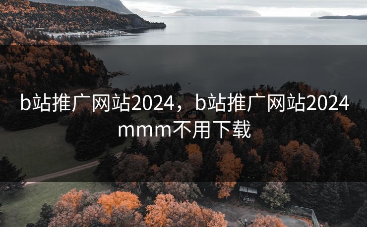 b站推广网站2024，b站推广网站2024mmm不用下载