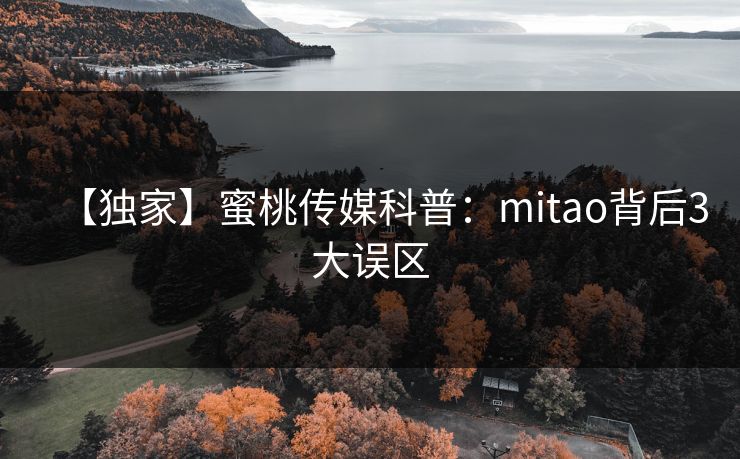 【独家】蜜桃传媒科普:mitao背后3大误区